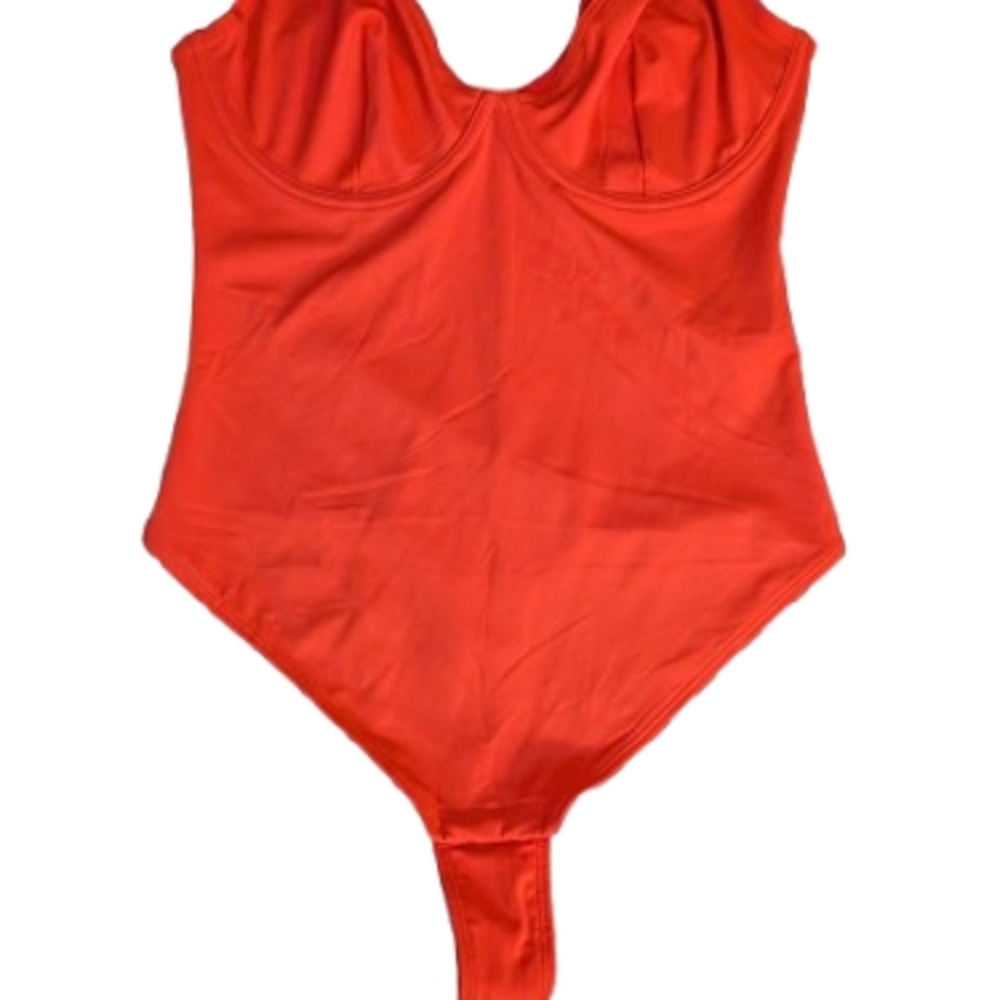 Vibrant Red Women's One Piece Bodysuit